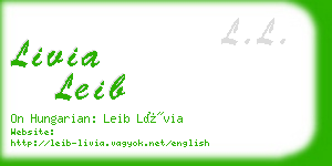 livia leib business card